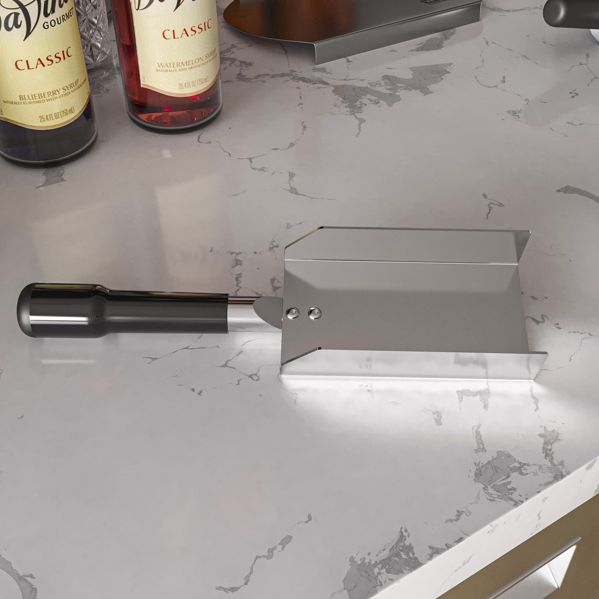 Spatule centrale sur plan de travail